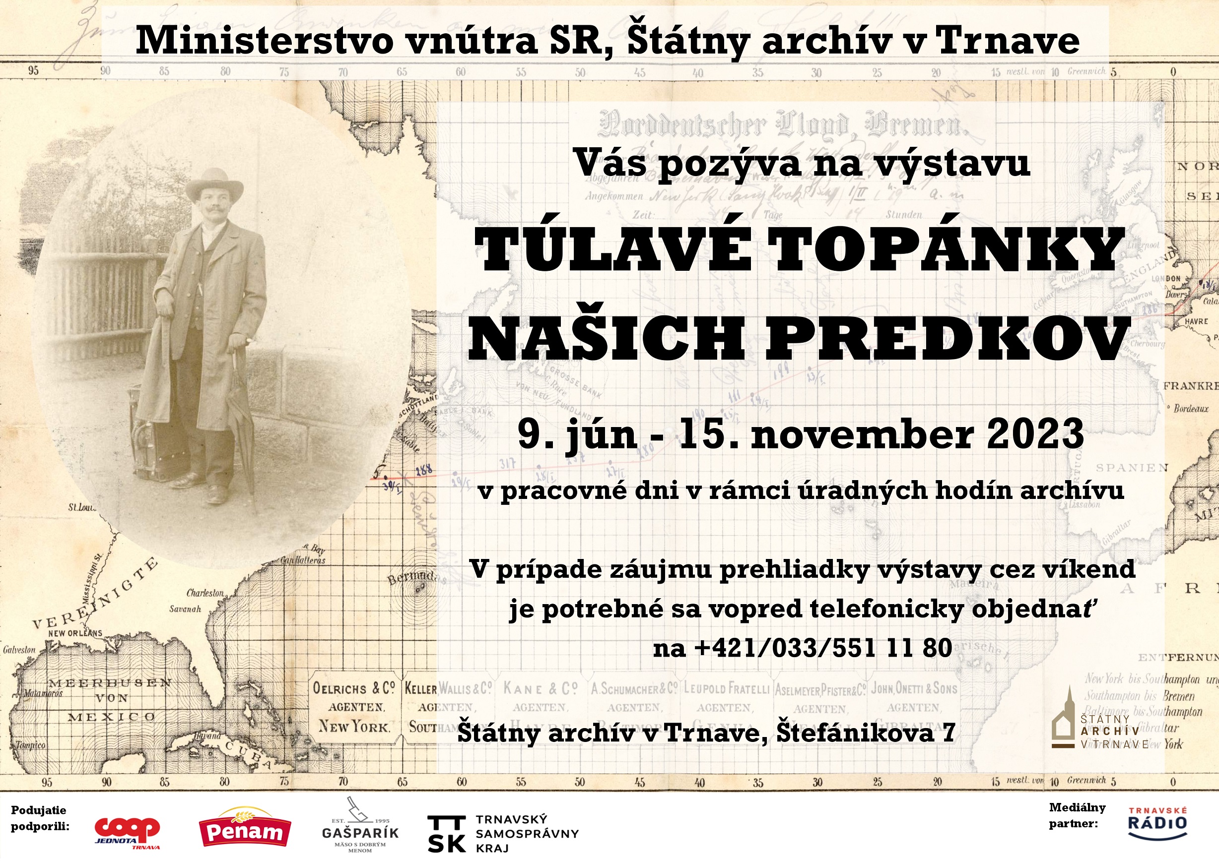 Výstava prístupná v Štátnom archíve v Trnave do 15.11.2023